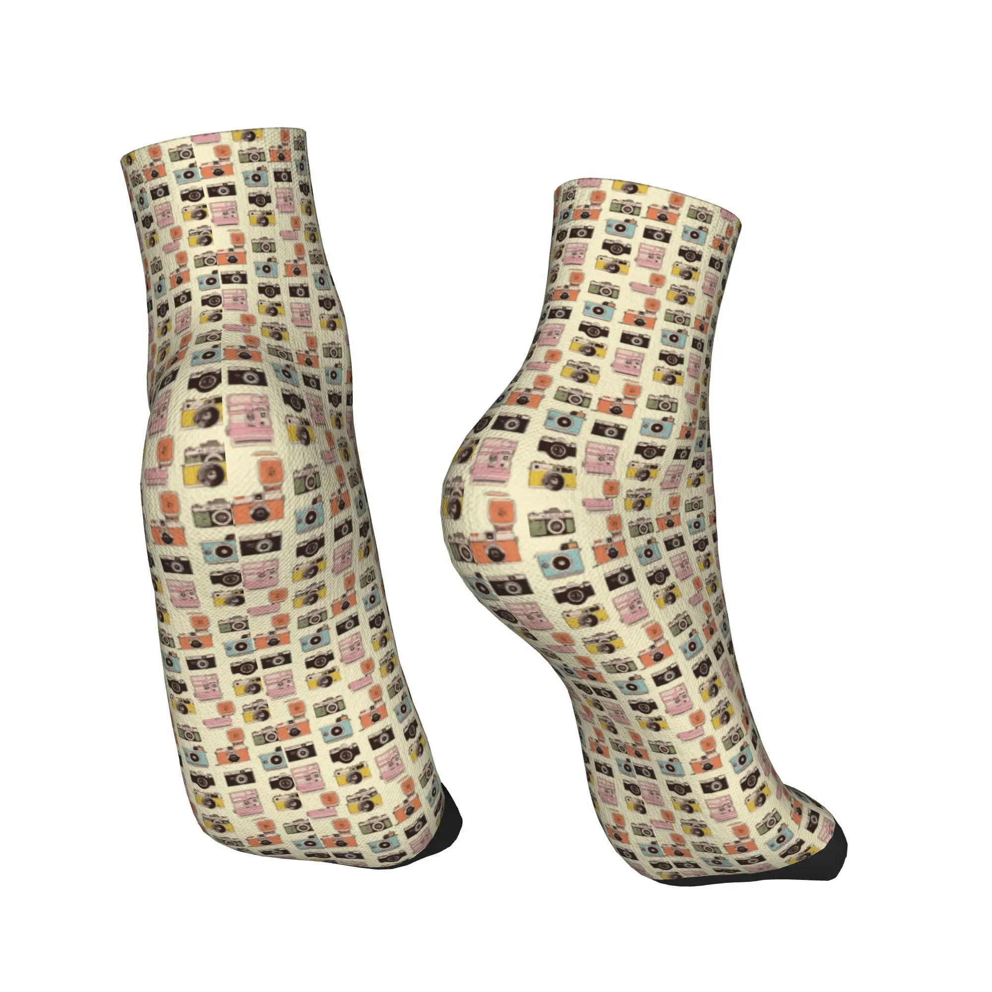 

Всесезонные винтажные носки с камерой, Harajuku, высококачественные носки для экипажа, забавные чулки для мужчин и женщин, рождественские подарки