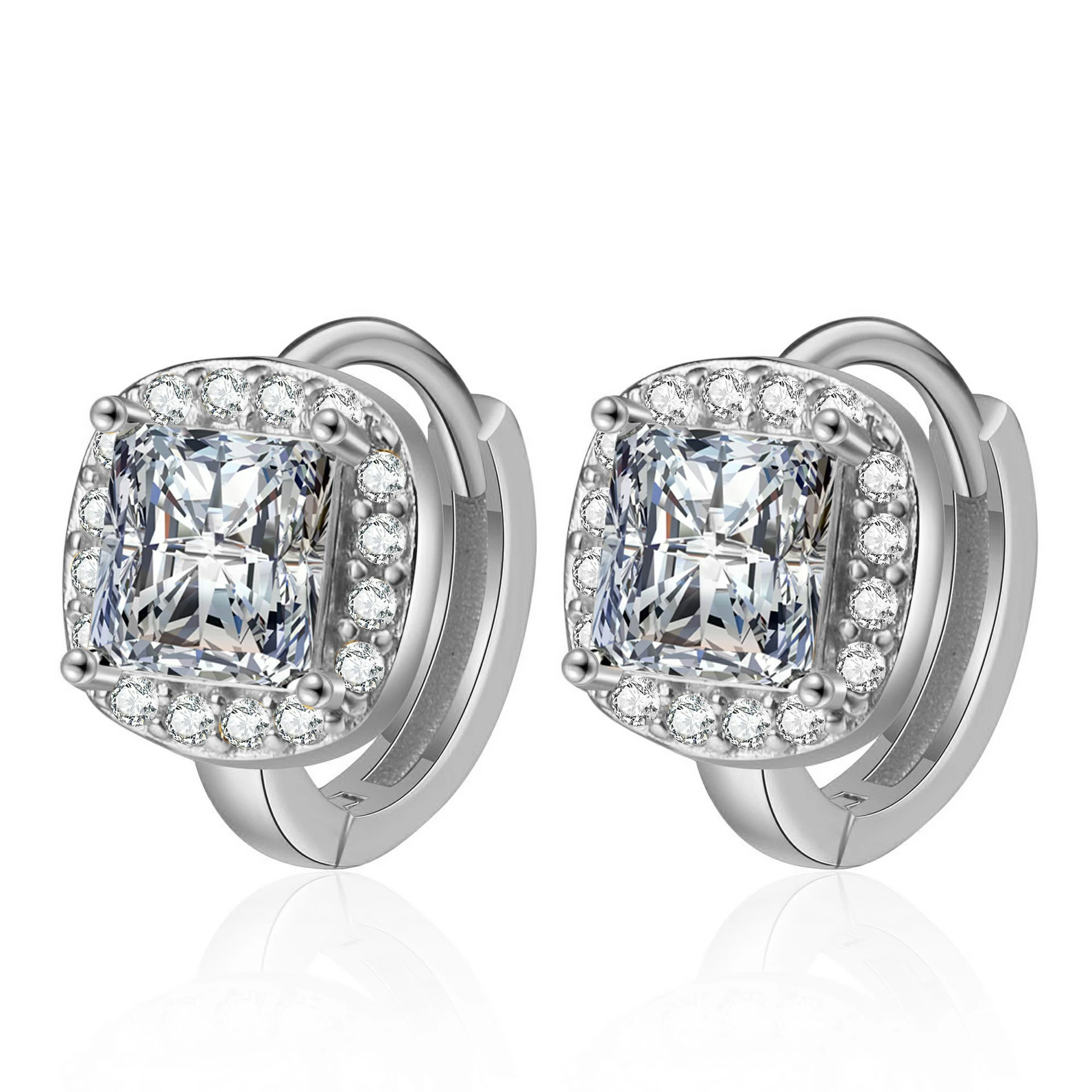 

Супер сверкающие серьги с муассанитом, 6 мм, 2 карата, с сертификатом, протестированные бриллиантами, серебро S925, женские свадебные украшения, подарок