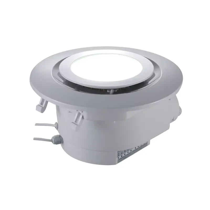 8 Inch 220V ABS Square Wall Mounted Exhaust Fan with LED Light Low Noise Ball Bearing Ventilation for Bathroom Kitchen
