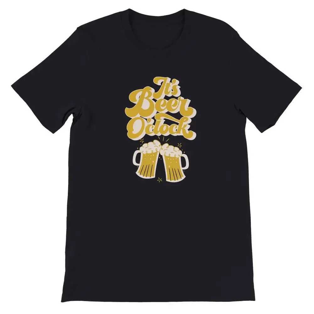 Premium-T-Shirt „It's Beer O'Clock“ für Liebhaber, Junggesellenabschied, Männer