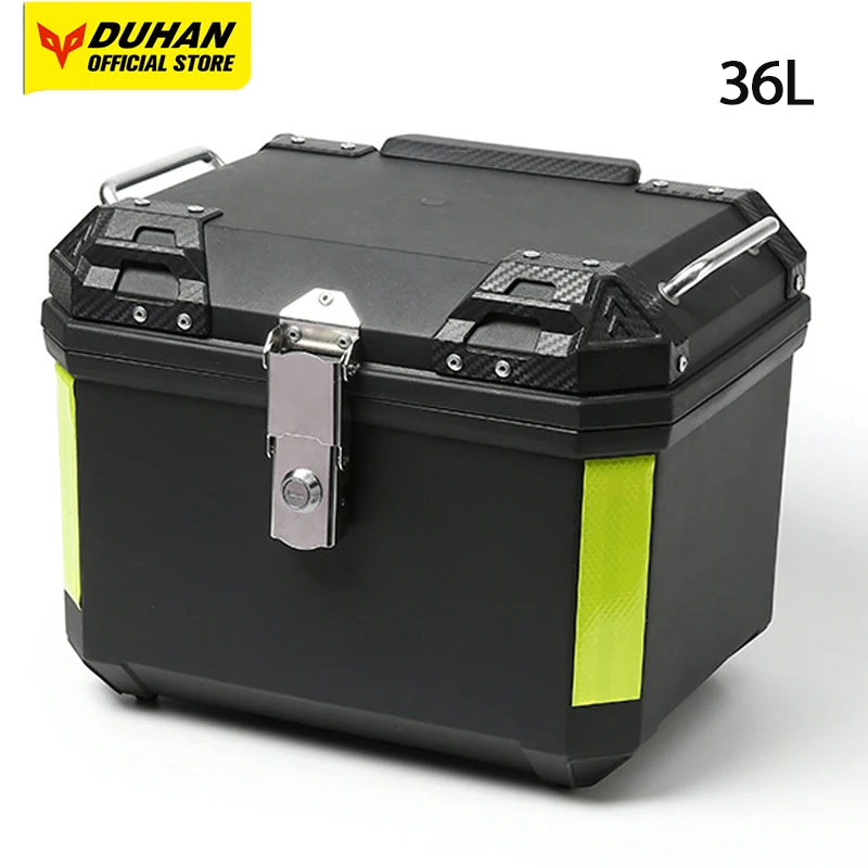 

Универсальный мотоциклетный верхний ящик 36L с алюминиевой ручкой, багажник мотоцикла, водонепроницаемый универсальный багажник, водонепроницаемый ящик для хранения