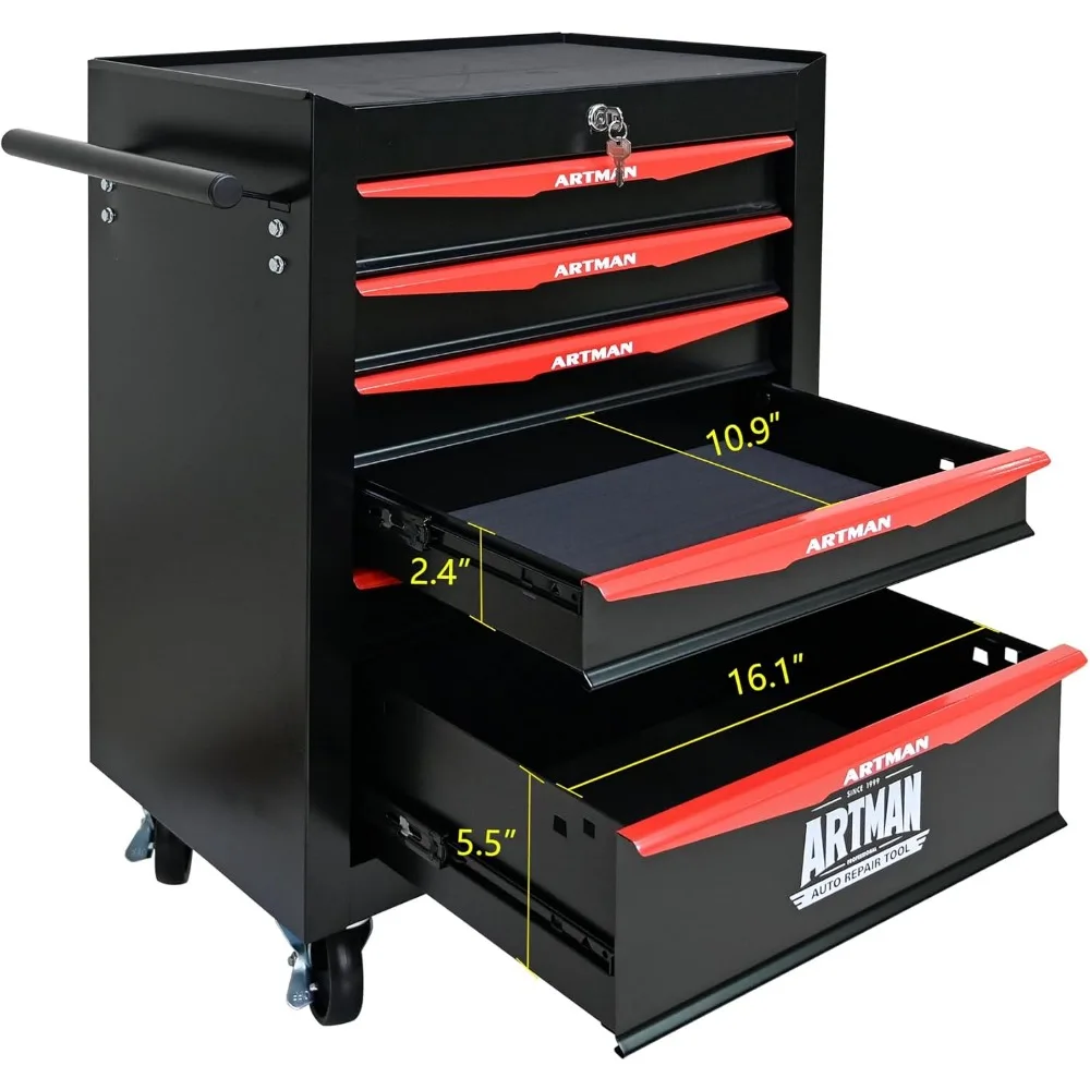 Cassapanca multiuso per riporre gli attrezzi con 6 cassetti, cassetta degli attrezzi per organizer per carrello resistente per l'efficienza del magazzino