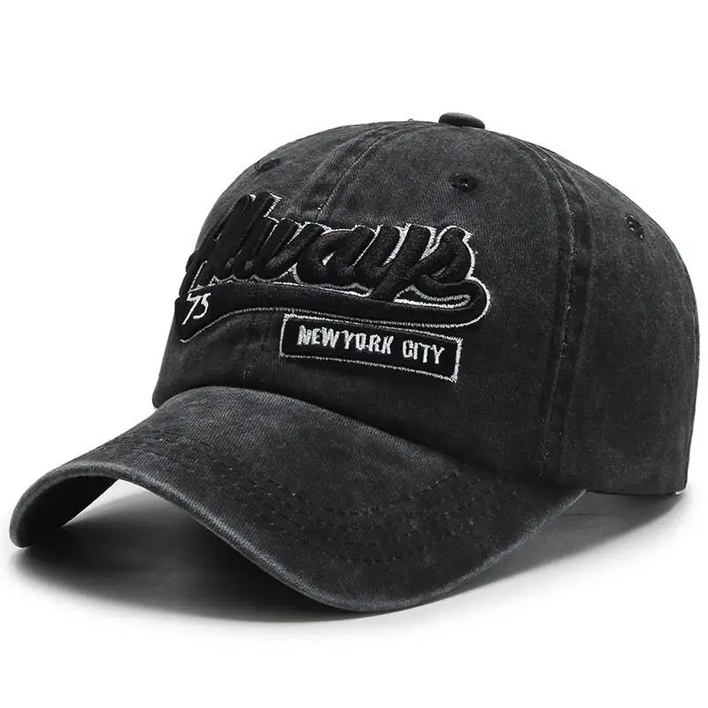 Men\'s ALWAYS Embroidered Baseball Hat Snapback Caps Hip-hop Hats Outdoor Adjustable Unisex Sunshade Cowboy Sunscreen Hat ﻿