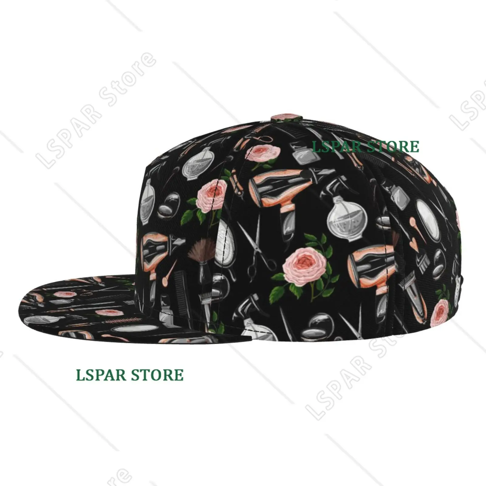 Customized Barber Tools Flat Brimmed Hat Street Skateboarding Hip Hop Hat Outdoor Leisure Sunshade Baseball Hat Universal
