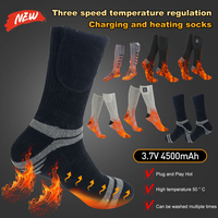 Winter Electric Heated Socks USB Charging Thermal Heating Thermosocks Foot Warmer Socks Trekking Ski Cycling Outdoor Warm Socks