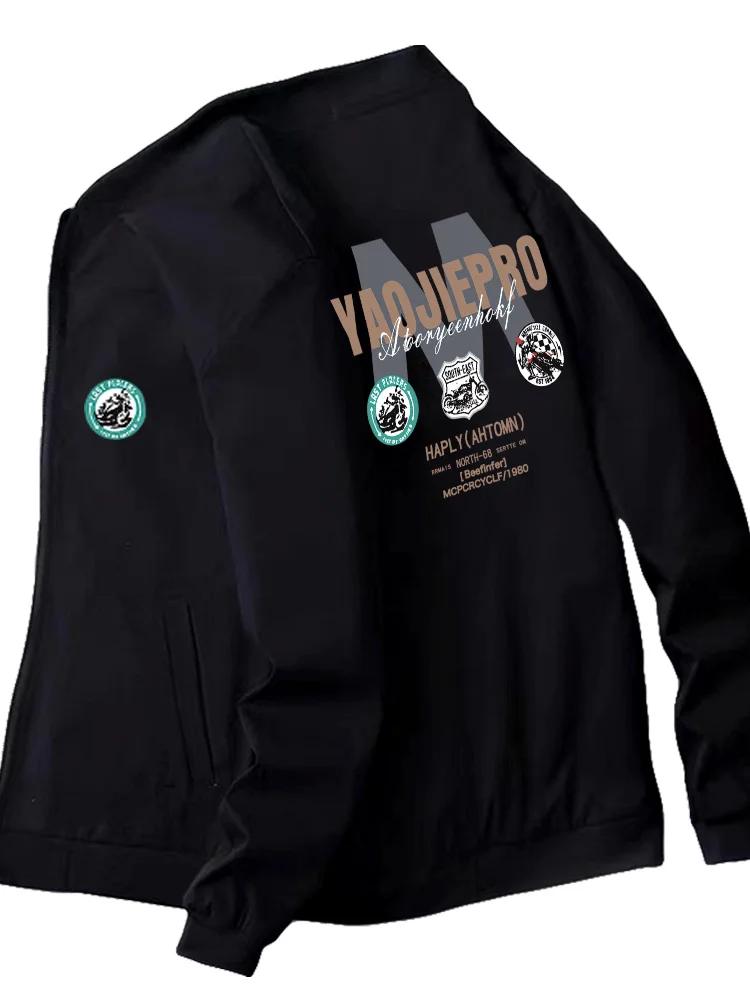 

Мужская повседневная бейсбольная куртка на подкладке Fce, свободная длинная толстовка на молнии све, осенне-зимняя верхняя одежда, полиэфирное волокно