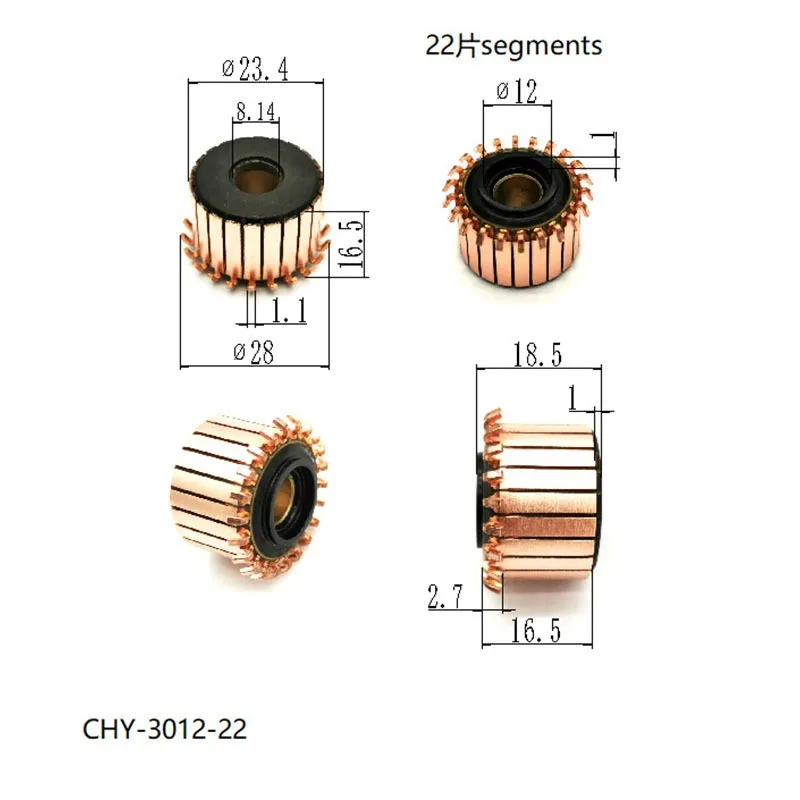 

23.4*8.14*16.5*22P Chy-3012-22 Commutator Slip Ring Copper Head