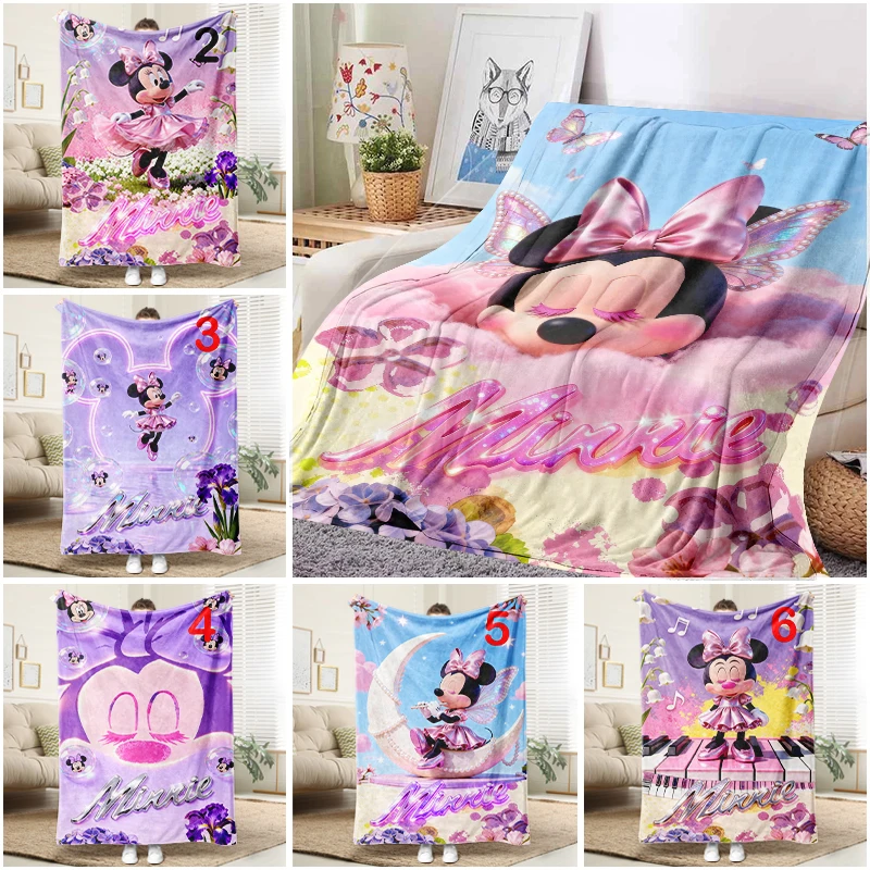 

Disney Minnie Mouse Fairy Blanket Flannel Throw Warm Sofa Bed Cover Home Decor