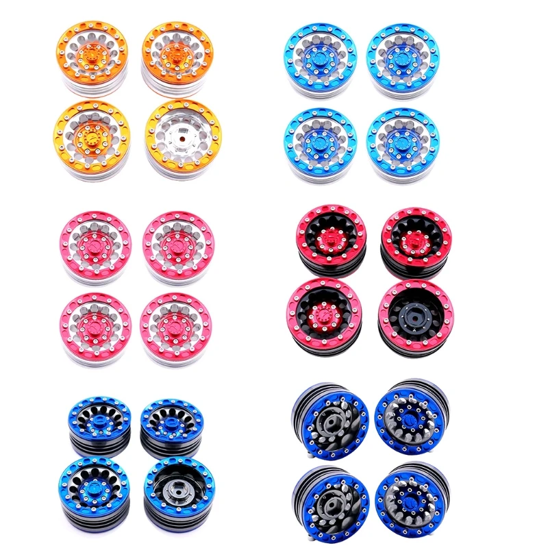 

Crawler Car Parts Upgrade Beadlock Wheel Rims Durable Accessories for Axial SCX10 Alloy Metal Wheel Hub