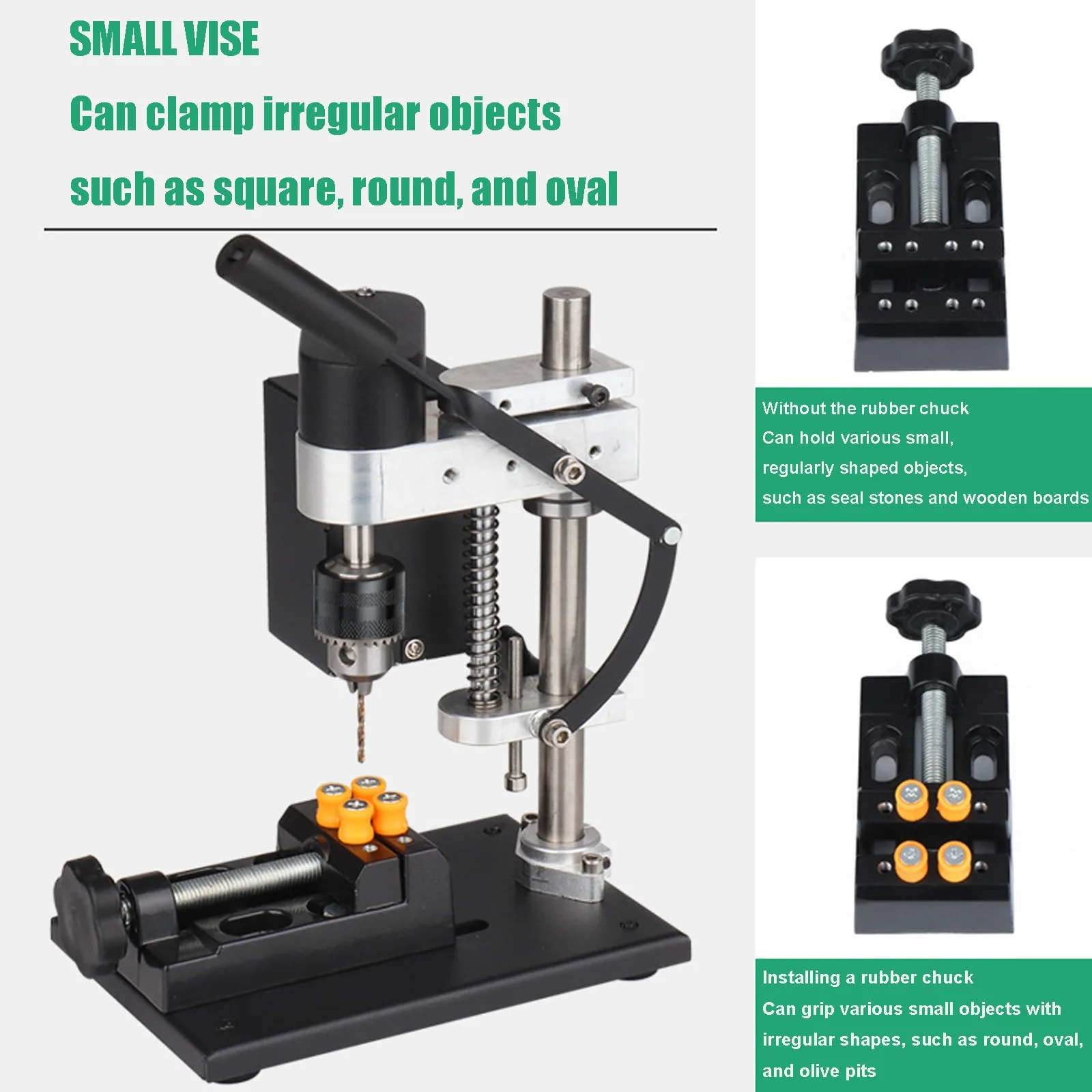 Mini Desktop Electric Drill Press 7-Speed Adjustment Lifting-Wood/Metal/Plastic/Acrylic Drilling Vertical Multifunction DIY Tool