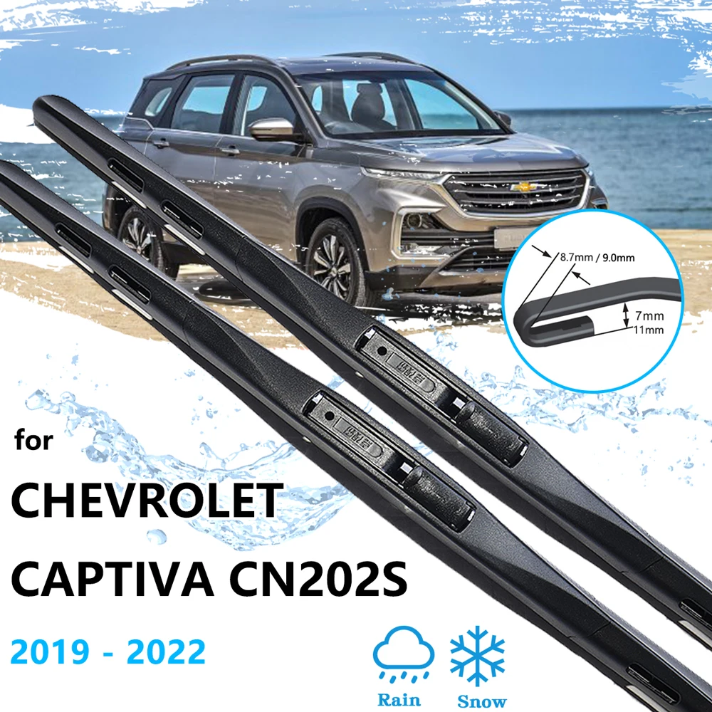 2x For Chevrolet Captiva CN202S 2019 2020 2021 2022 Car Accessories Rubber Strip Refill Front Windshield Windscreen Wiper Blades