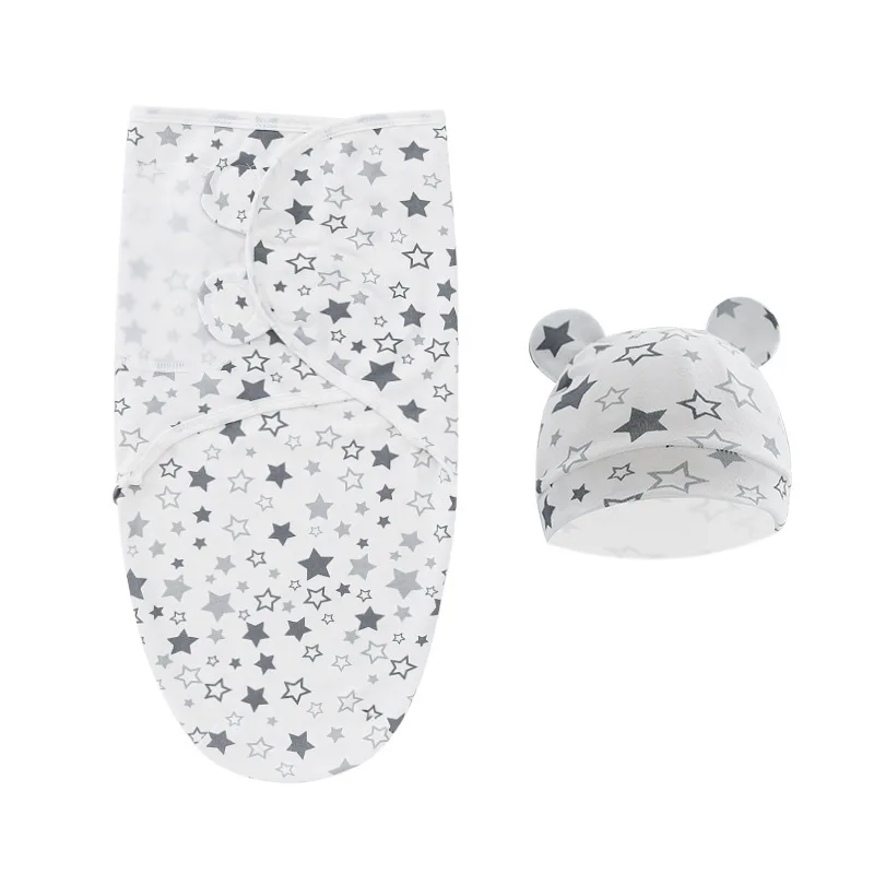 Cotton Baby Sleeping Bag and Hat Set 4