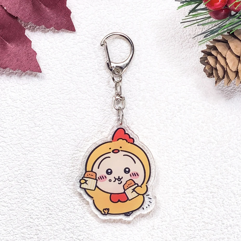 1/13 Stück Anime-Figuren Chiikawa Auto-Schlüsselanhänger Zubehör Acryl Niedliche Anhänger für Taschen Lustiger Schlüsselhalter Rucksack-Dekoration – Detail 15