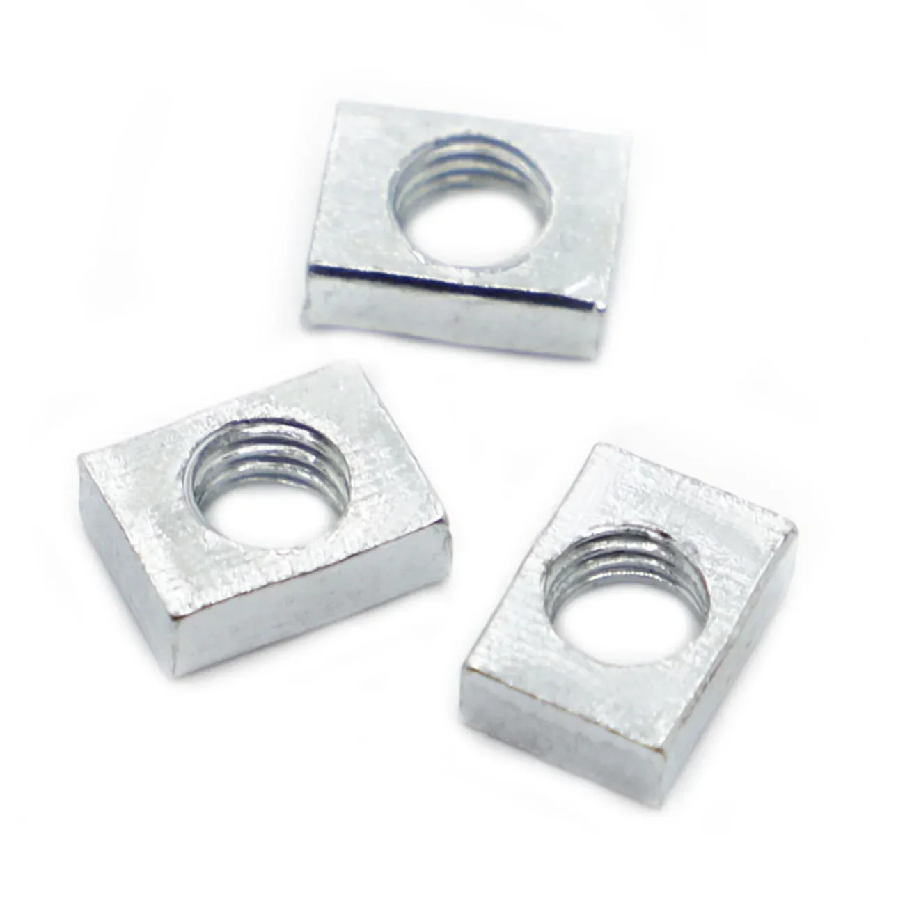 5-50pcs Square Nut M3 M4 M5 M6 M8 Zinc-Plated Carbon Steel Thin Rectangular Nuts Slider Block for Aluminum Profile Accessory