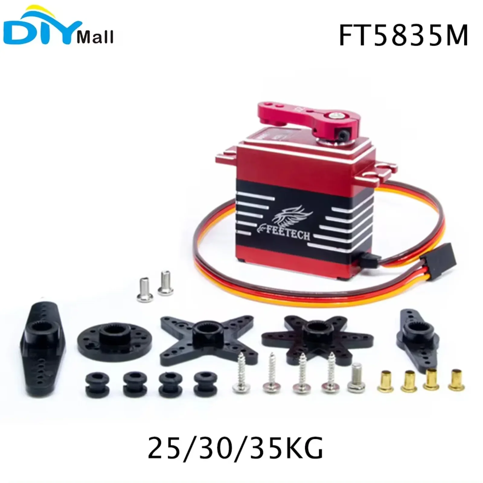 Feetech FT5835M 25kg/30kg/35kg Digital Servo High Torque 180 Degree 7.4V Waterproof PWM Metal Gear for RC Baja Car Crawler Buggy