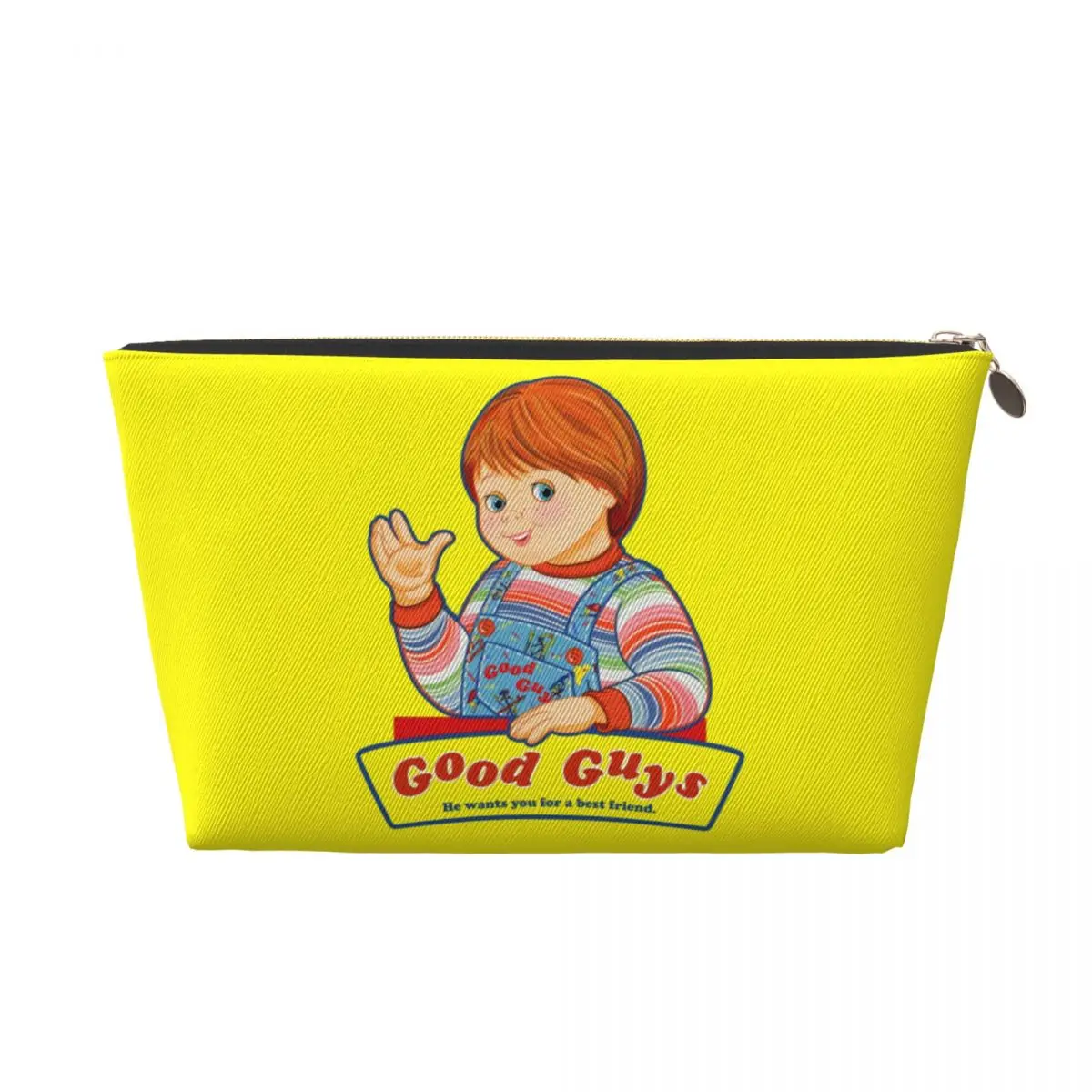 Custom Good Guys Child's Play Makeup Bag Women Travel Cosmetic Organizer Kawaii Chucky Doll Storage Toiletry Bags