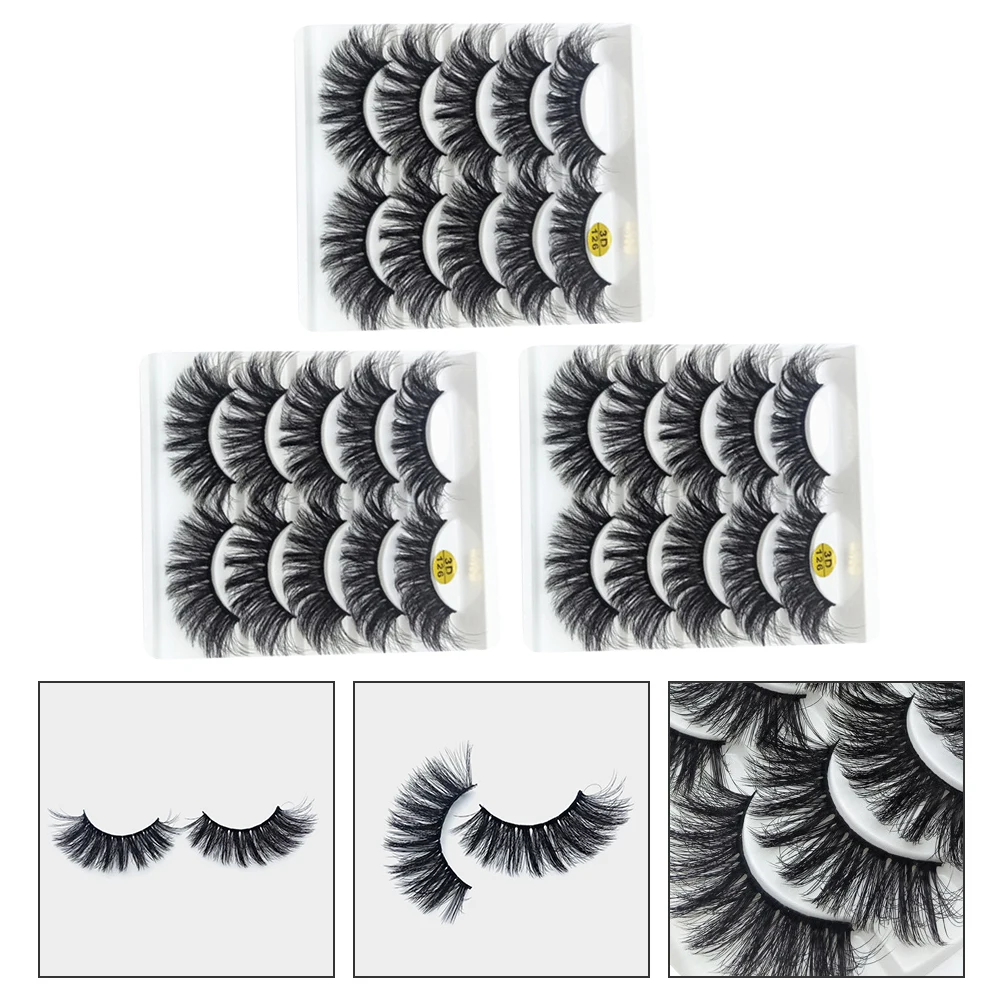 

15Pairs False Eyelashes 3D Realistic Volume Makeup Natural Long Lasting Beauty Eyelashes Cosmetics Eyelash Extensions