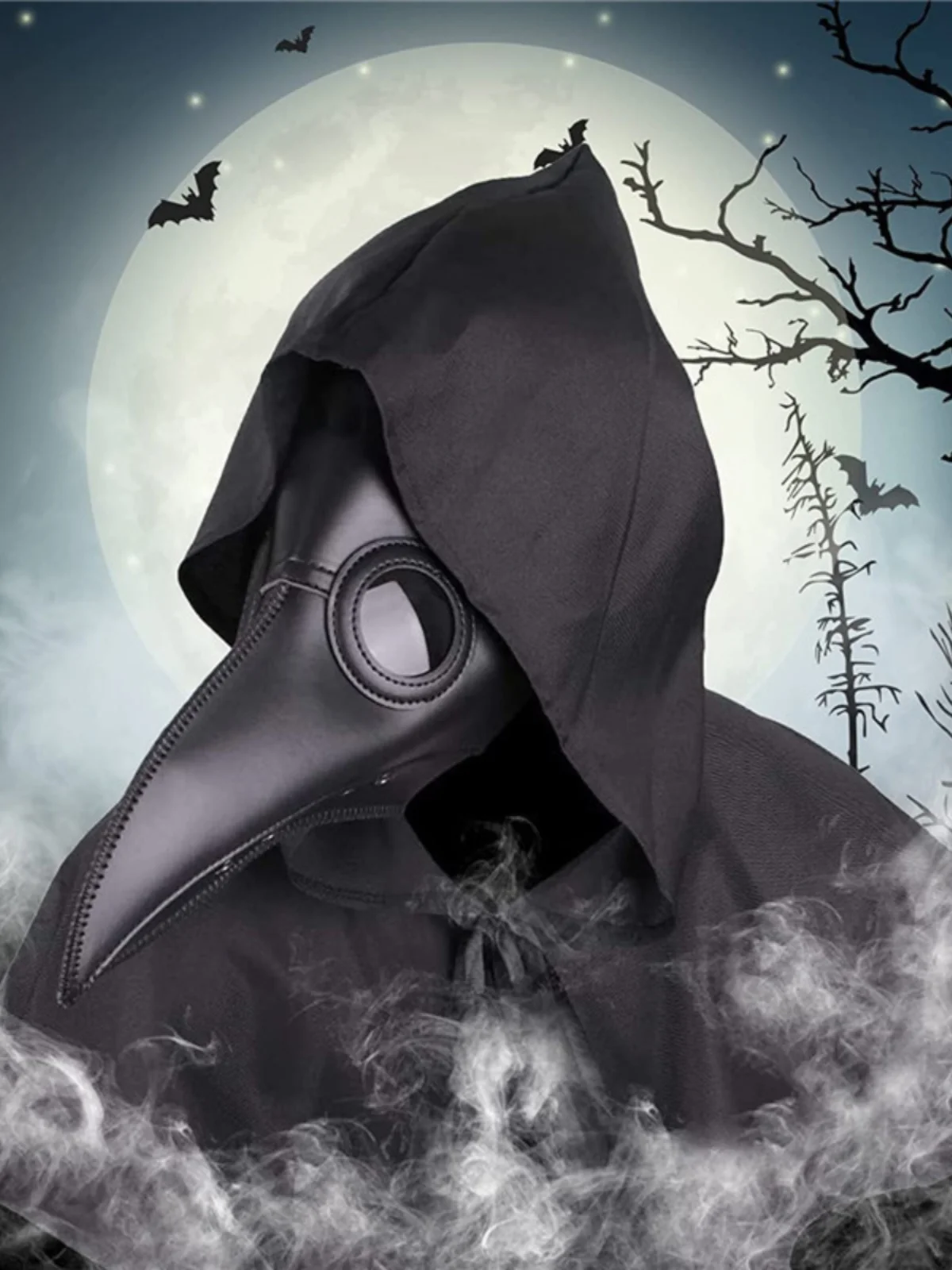 Bla morte deus máscara pássaro boca capuz ne acoria para homem e mulher loween traje role-plang dominante bruxa feiticeiro