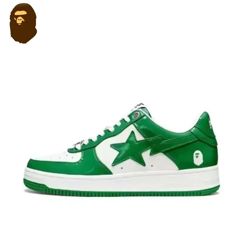 BATHING APE 남녀공용 바이브 BapeGoose 스포츠 스니커즈 유니섹스 에어 논슬립 통기성 바페스타 로우 야외 워킹화