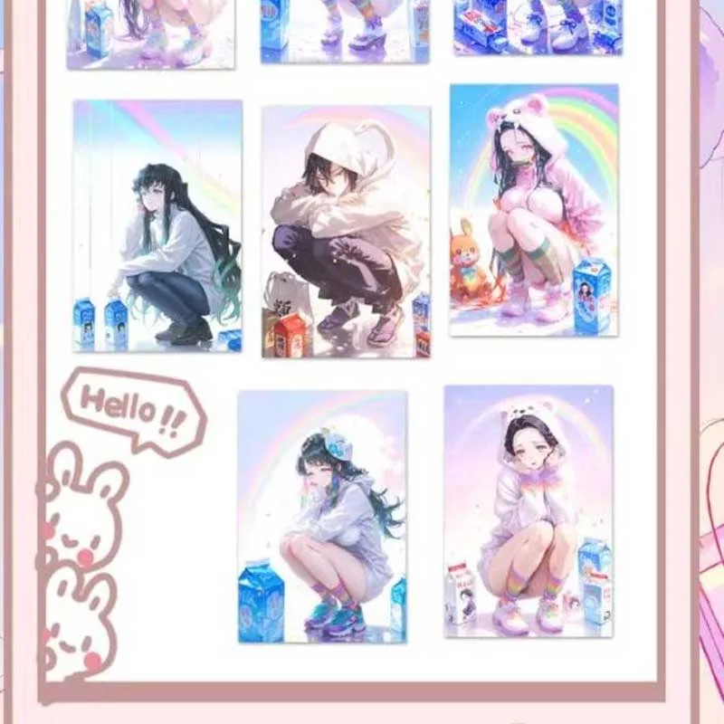 Demon slayer coleção caixa de reforço atacado deusa capítulo onda 1 guyuan wenchuang acrílico cor papel waifu brinquedo para adulto