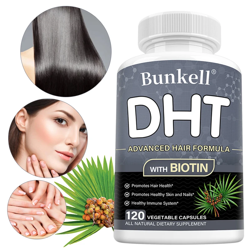 

DHT Blocker, Premium Hair Care Formula, with Biotin Supplement, Support Healthy Hair, Skin, and Nails, Promote Immune System