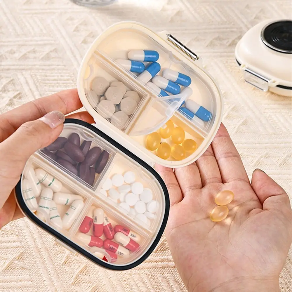 Plastics Pills Storage Box Portable 7 Grid Mini Medicine Box Sealed Against Moisture Dustproof Pill Container Organizer Travel