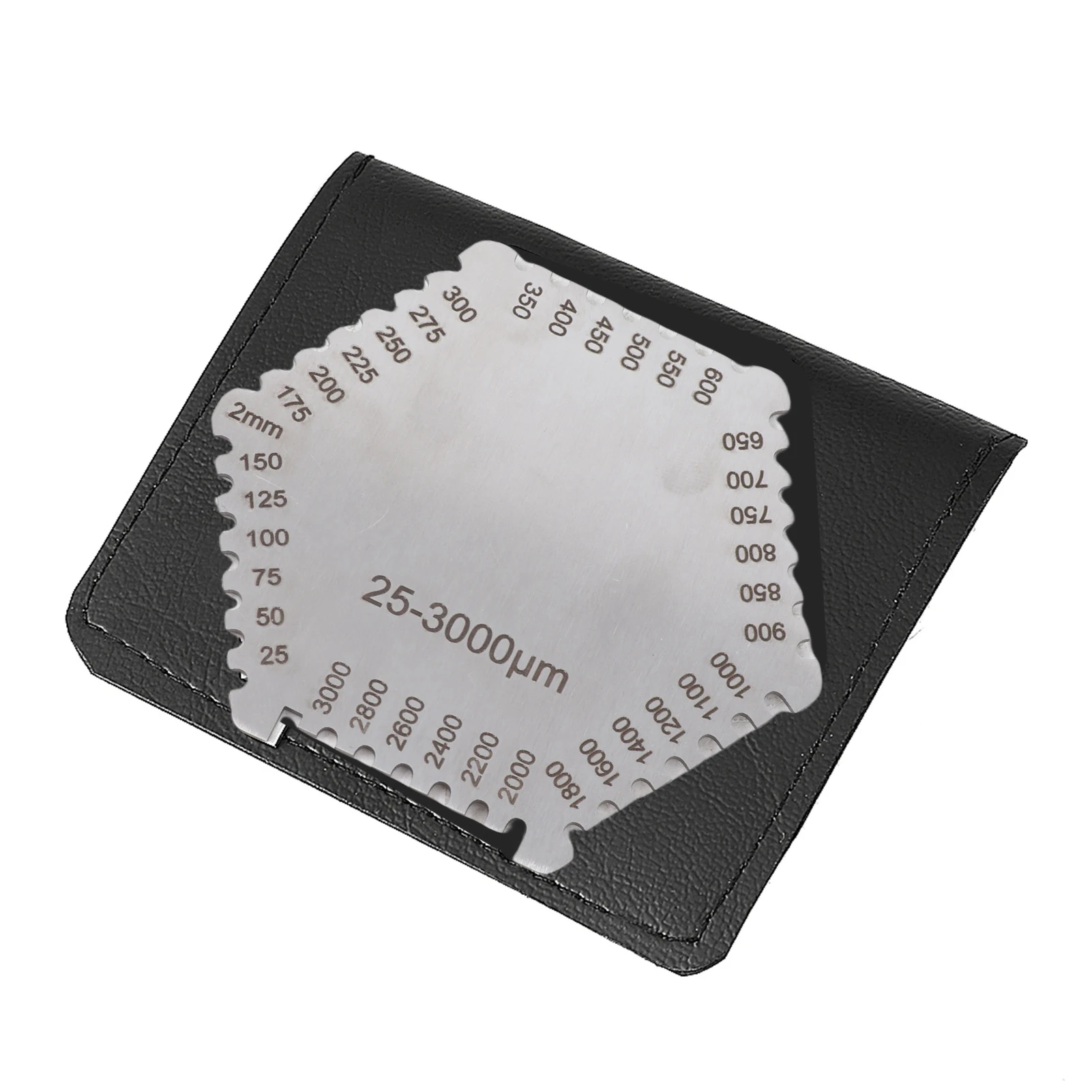 Wet Film Thickness Gauge Reusable Stainless Steel Hexagonal Wet Film Comb 25-3000um High Accurate Thickness Gauge