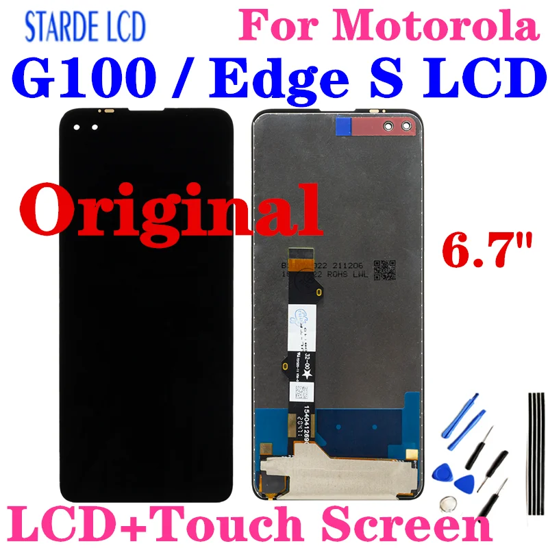 

6.7" For Motorola Moto G100 LCD Display Touch Screen Digitizer Assembly With Frame Display For Moto Edge S Replacement Parts