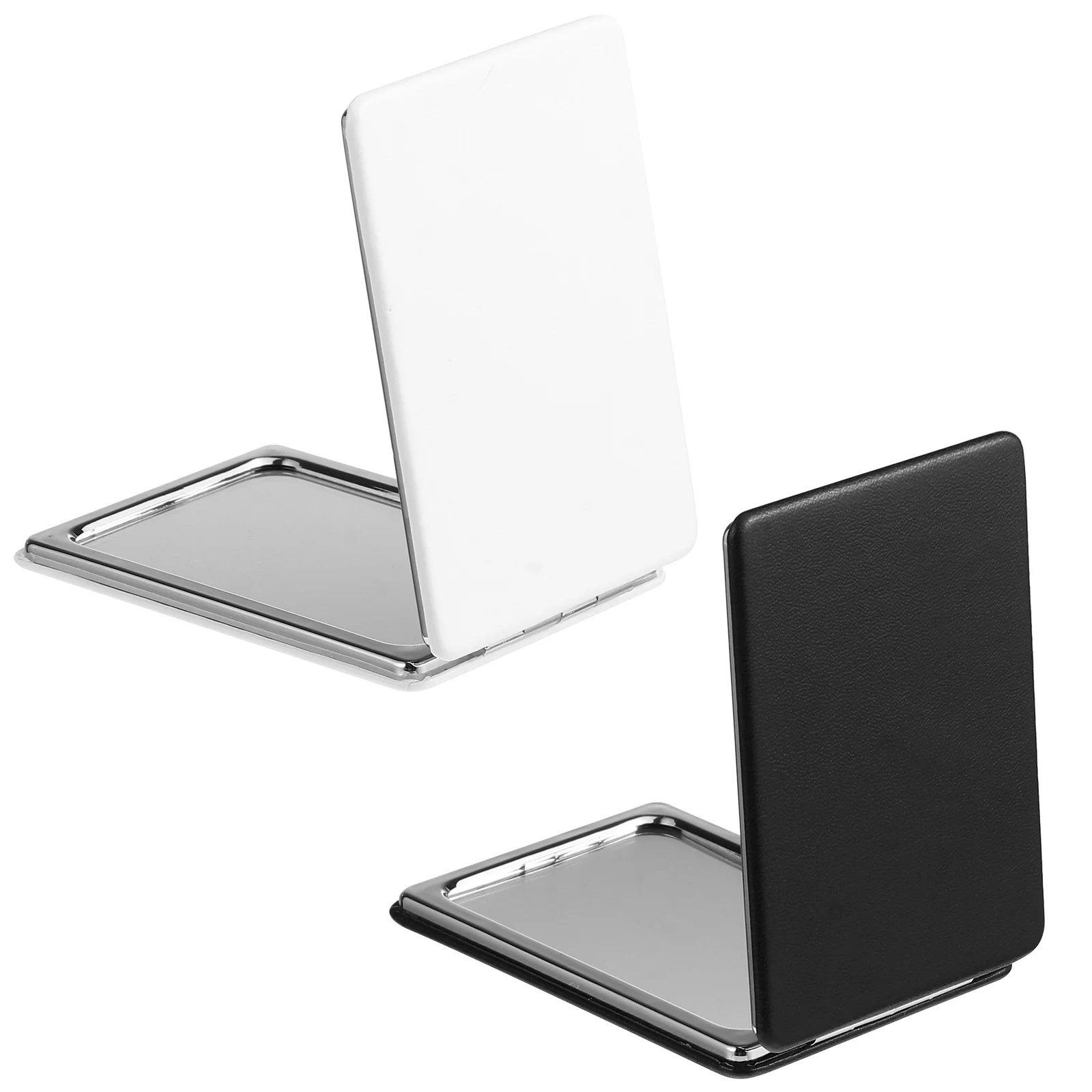 Vaidade portátil da mesa de vestir com espelho, pequena vaidade para maquiagem, compacta e portátil, 2 PCs