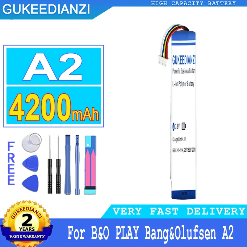 4200mAh GUKEEDIANZI Battery For B&O PLAY Bang&Olufsen BeoPlay A2 Active BeoLit 15 17 Speaker Big Power bateria