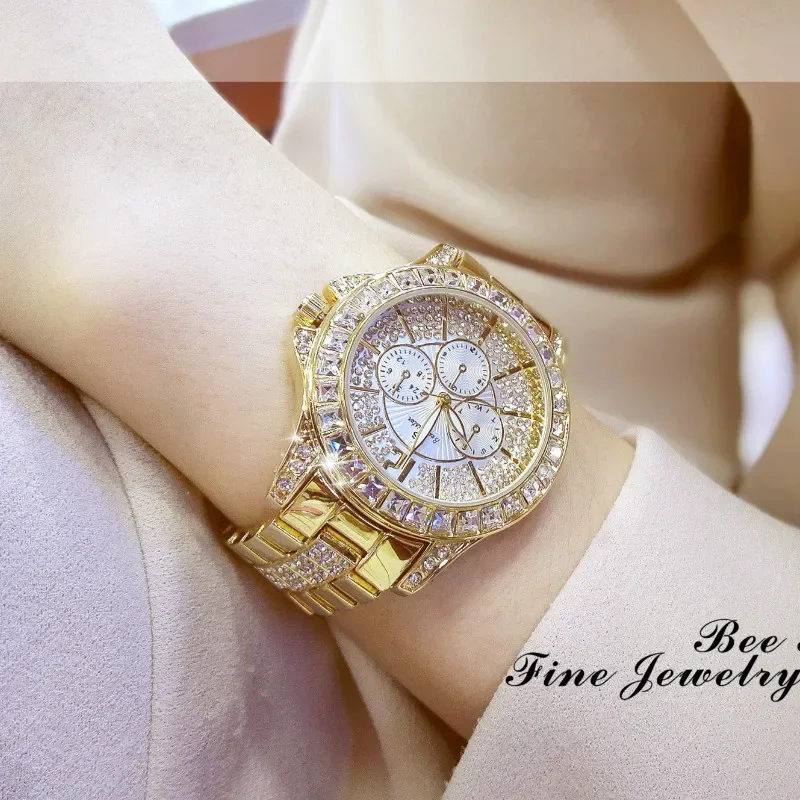 Luxury Big Dial Women Watches Quartz Watches Ladies Dress Diamond Watch Girl Bracelet Watches Orologio Donna relojes para mujer