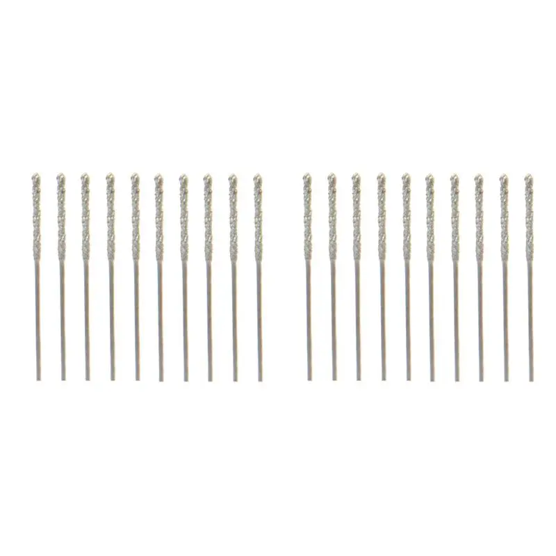

ABKJ-40Pcs, 0,8 мм, сверла с алмазным напылением для стекла, ювелирных изделий, камня, плитки