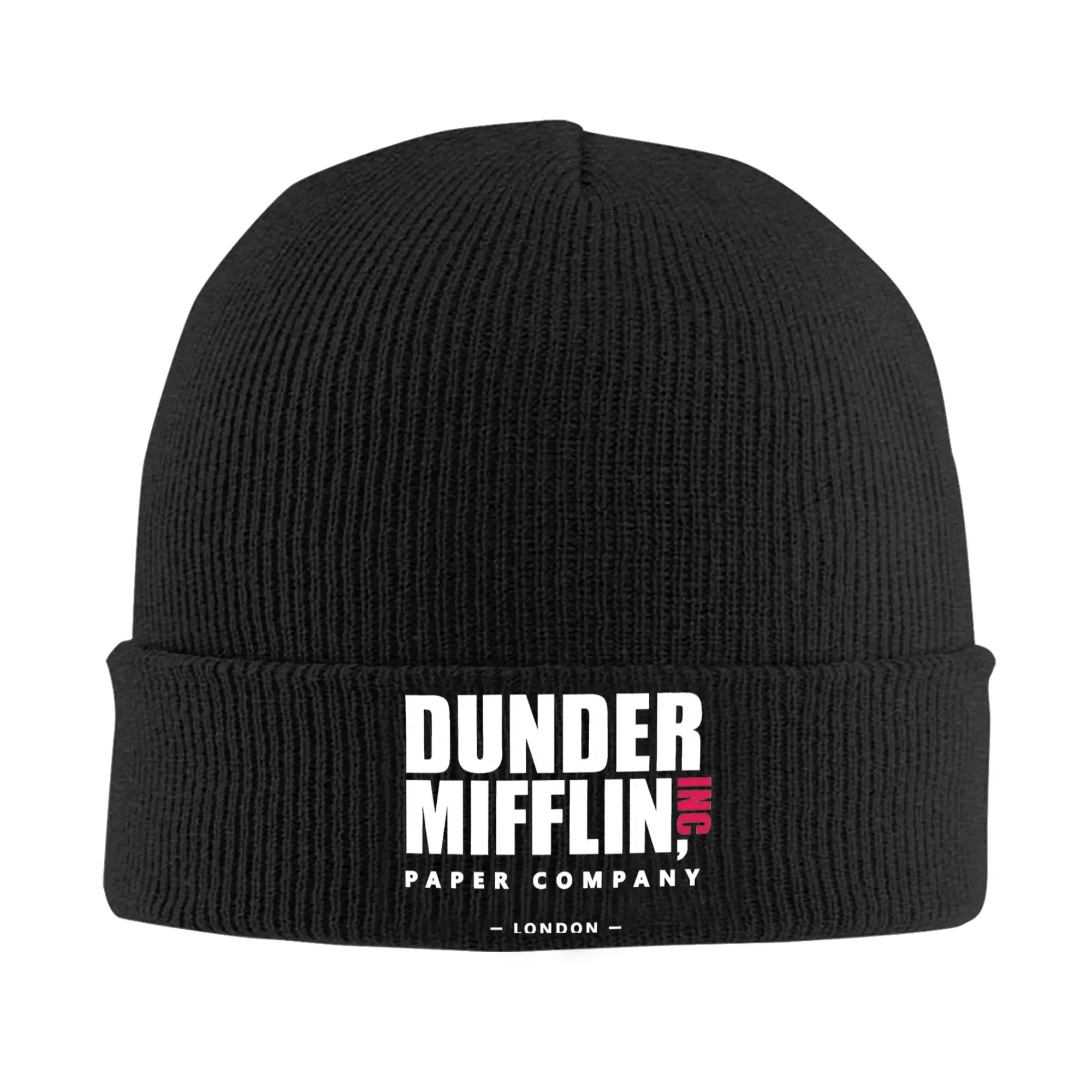 The Dunder Mifflin London Knit Hat Beanies Winter Hat Warm Unisex  Casual The Office TV Show Paper Company Caps