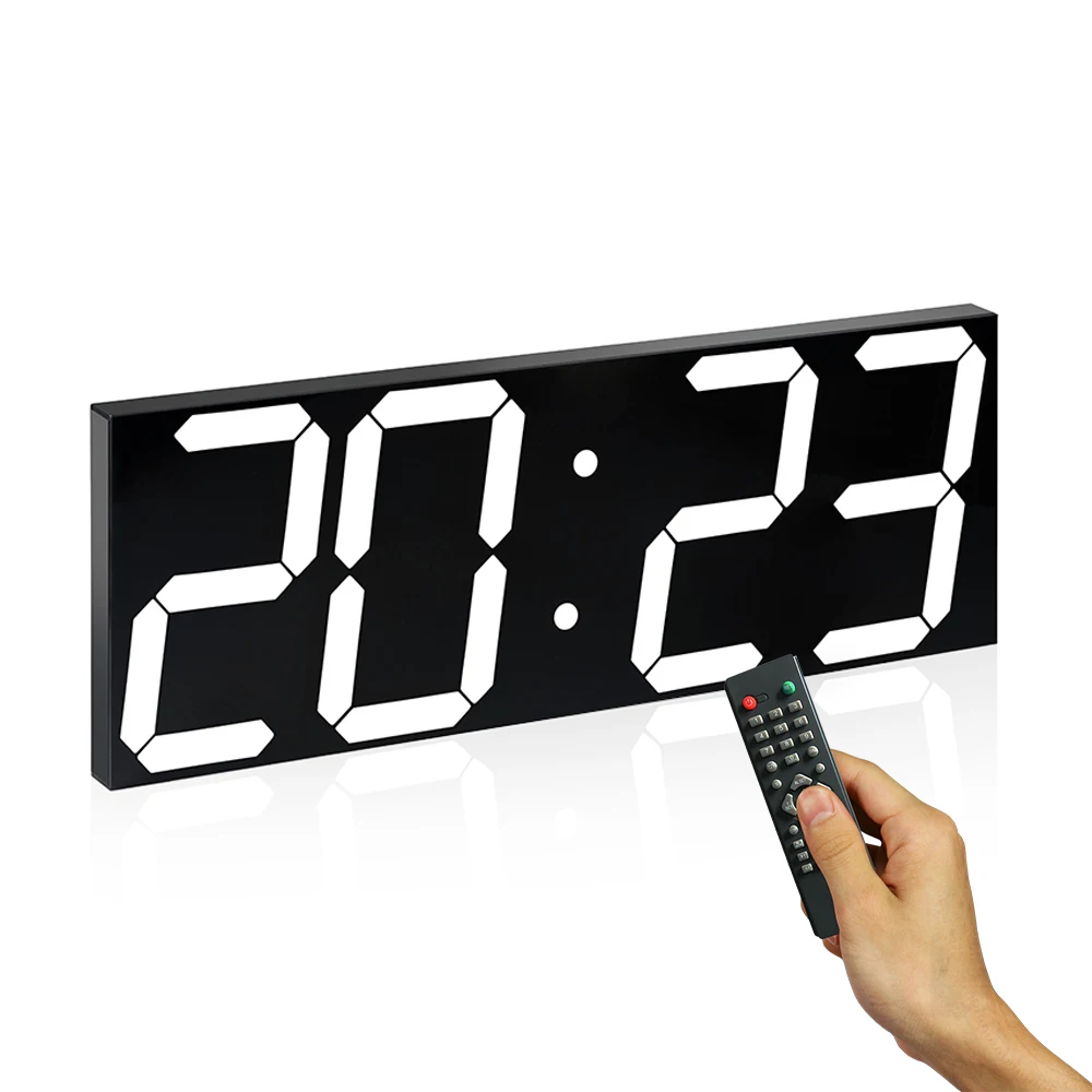 

Oversize Wall Clock With 6 Inch Numbers Digital LED Wall Clock Remote Control Count Up/Countdown Timer Alarm Smart Table Clock