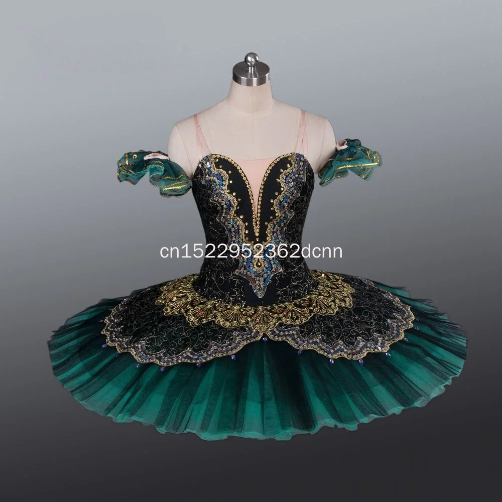 

Pancake Ballet Tutu Professional Adults Platter Tutu Professional Ballet Tutu Dark Green Dress Costume Customized Size