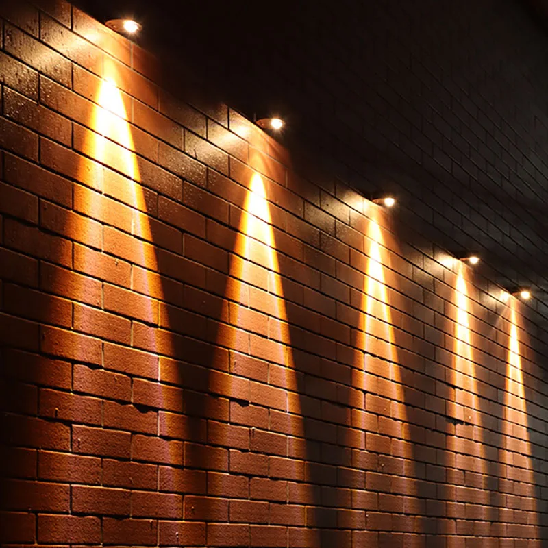 LED Solar Light Outdoor Waterproof Wall Light Garden Washing Wall Lighting Solar Power Fence Terrace Stair Solar Sconce Lamp