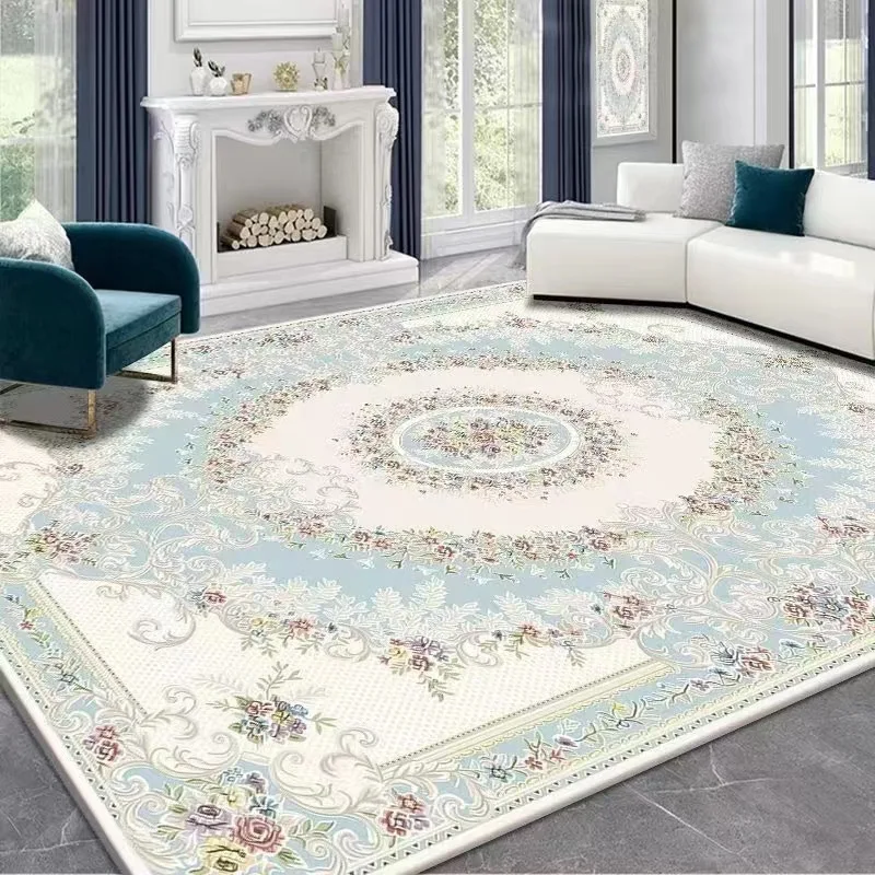 Crystal velvet carpet Persian wind living room Nordic retro national wind cushion sofa coffee table circle velvet carpet