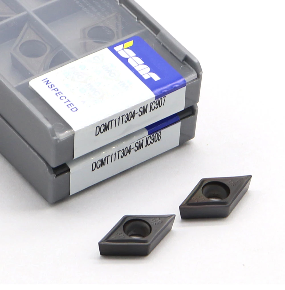 DCMT11T304-SM IC907 IC908 10PCS Interne Drehen Werkzeug Hartmetall Insert Fräsen Cutter CNC Werkzeug Zubehör für DCMT11T304 Klinge