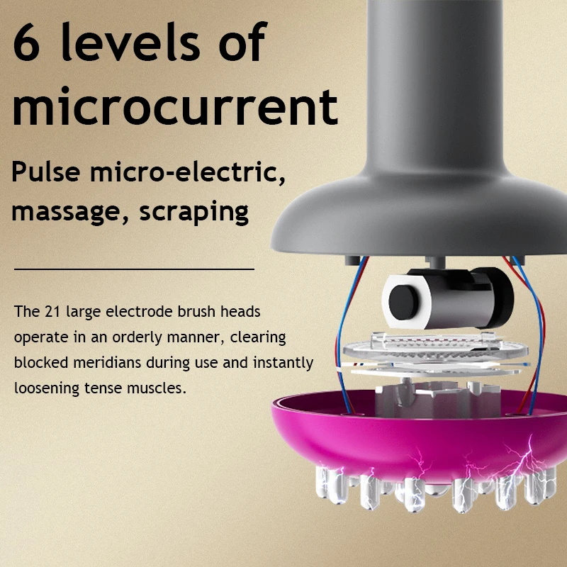 Máquina de drenagem linfática elétrica meridiano escova de massagem corporal microcorrente anti celulite guasha aparelho de fisioterapia