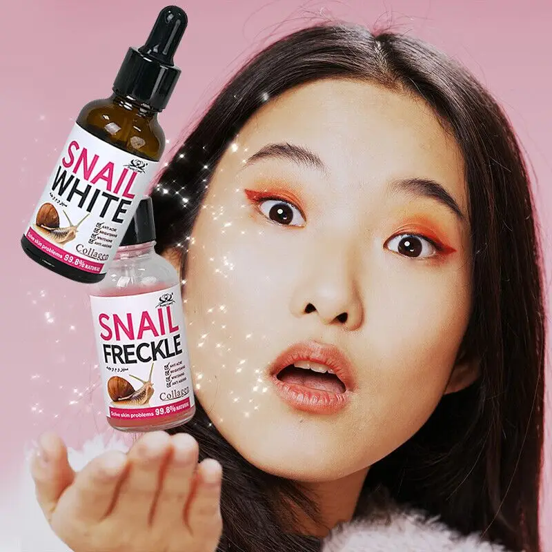 PrettyCowry Natural Snail Secretion Extract Face Serum Deep Hydration Brightens Skin Reduces Fine Lines and Repairs Damaged Skin