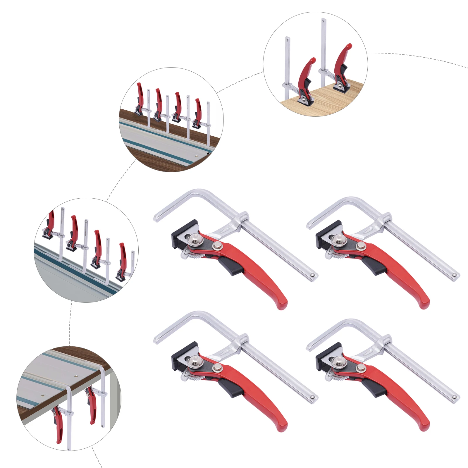 Clamp table clamp lever clamp quick release w/200x60/160x60 mm Capacity and 60mm depth for Grinding Cutting 2 Pcs