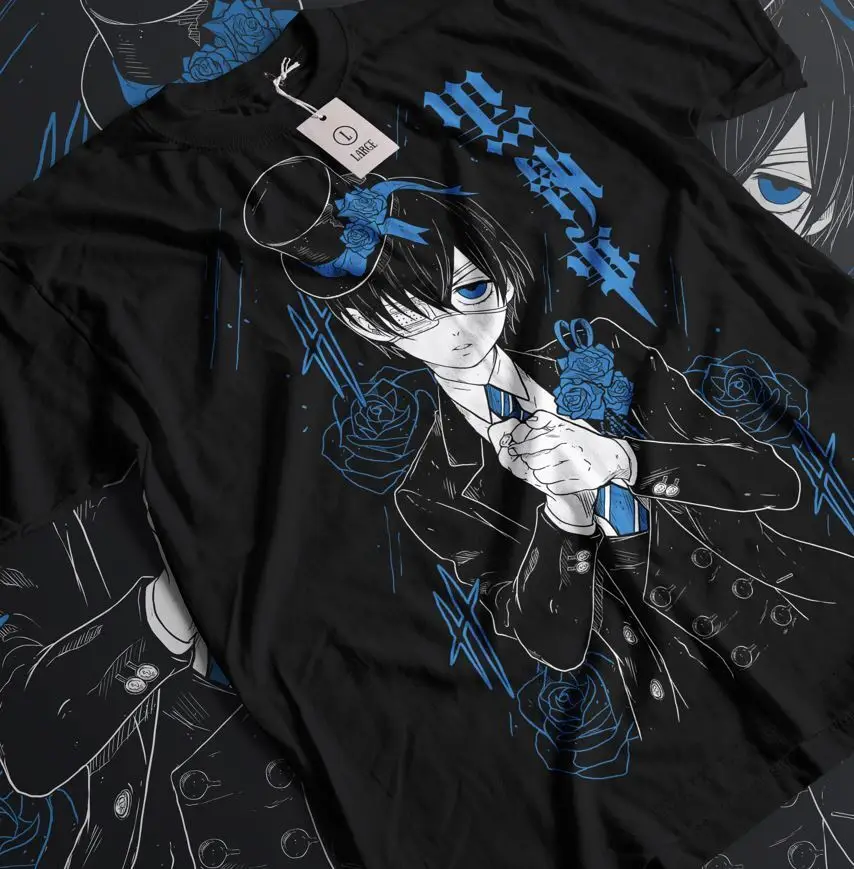 Black Butler T-Shirt Ciel Phantomhive T-Shirt Sebastian Michaelis Gift shirt