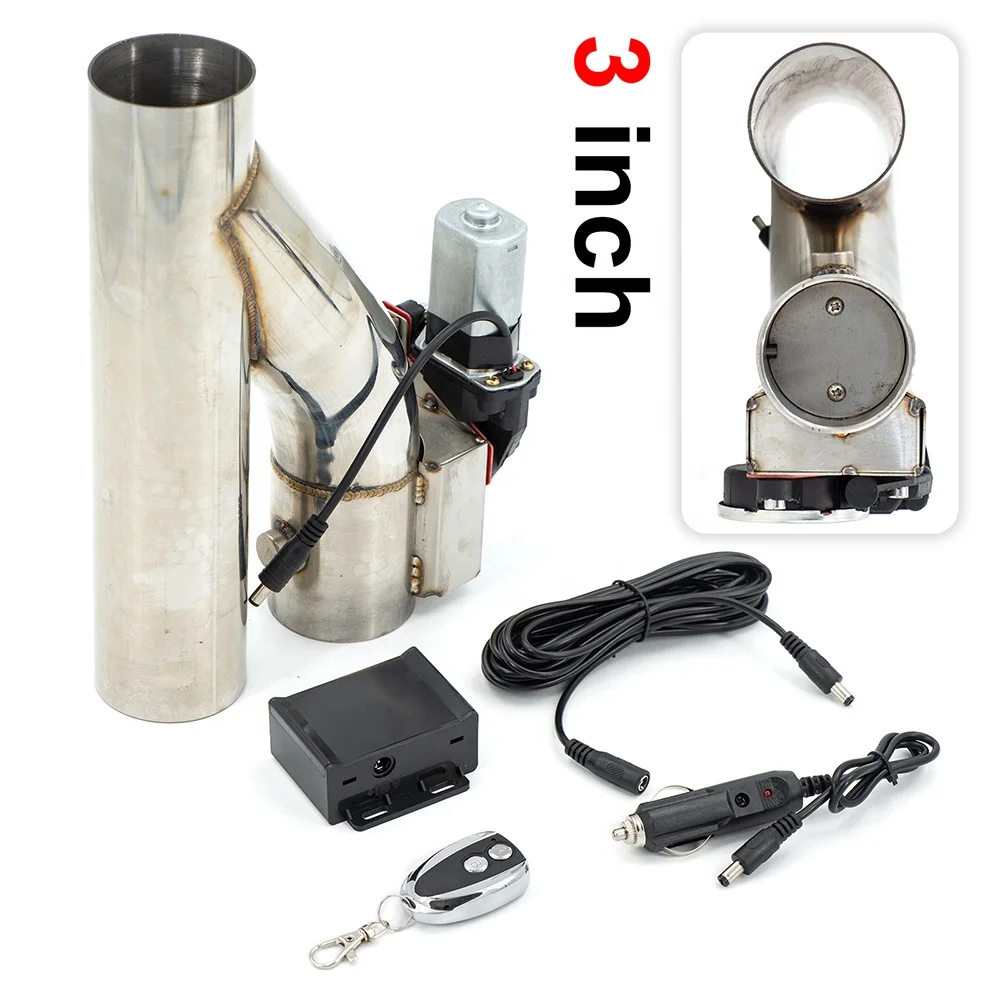 

304 Stainless Steel Adjustable Car Exhaust Cutout Valve Type Y 12V Electric with Remote PP-YY30R New Condition