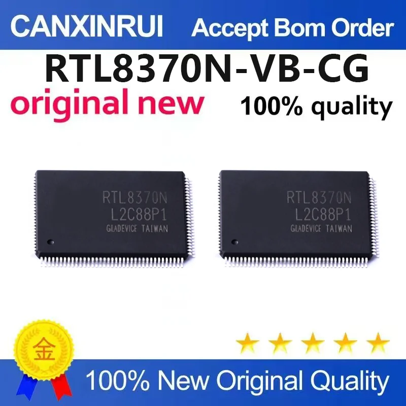 （5pcs-10pcs）New original RTL8370N-VB-CG RTL8370N LQFP-128 Gigabit Ethernet Switching Chip