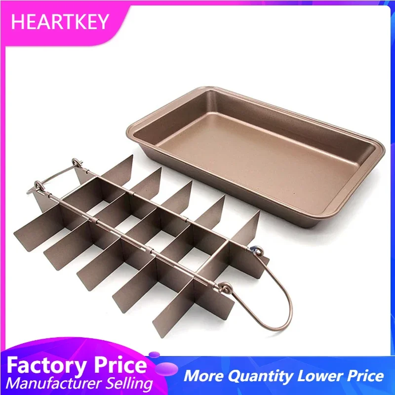 Brownie Pan 18 Pre-slice Nonstick Baking Tray with Dividers Chocolate Cake Mold Square Baking Pan Bakeware