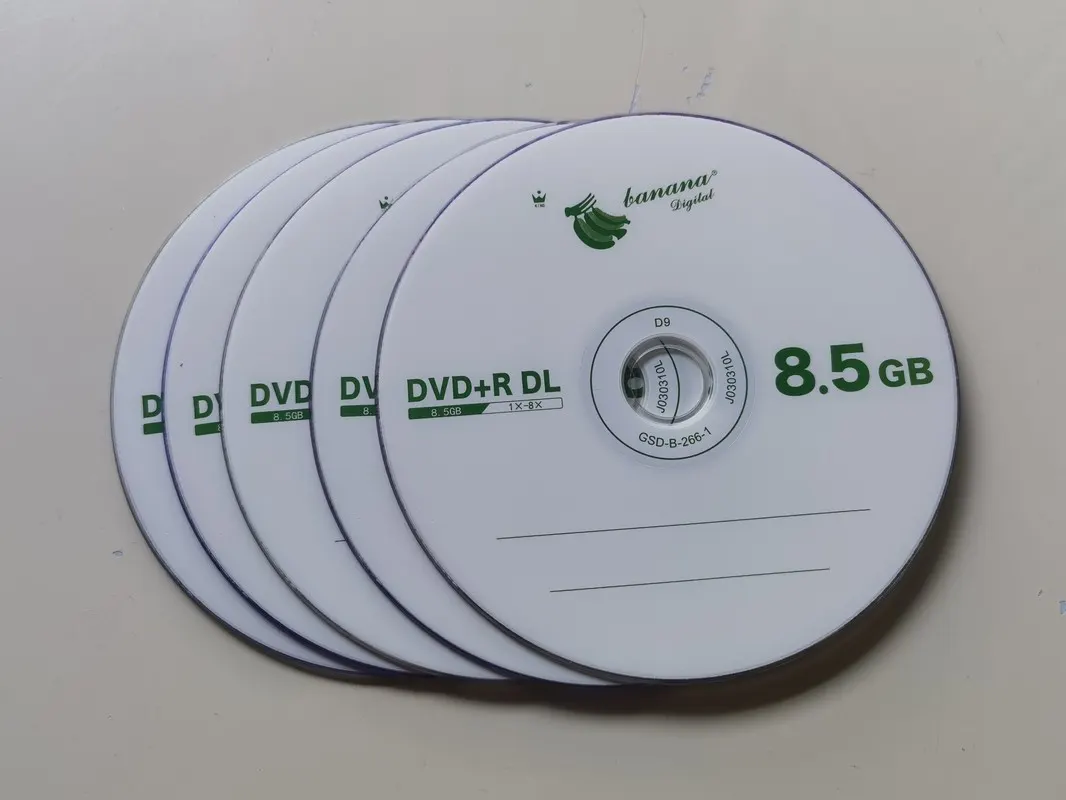 DVD + R DL 8.5GB D9 doppio strato 8.5G 1X-8X 5 pz/lotto