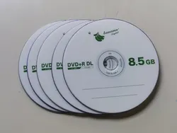 DVD + R DL 8.5GB D9 더블 레이어 8.5G, 1X-8X, 로트당 5 개