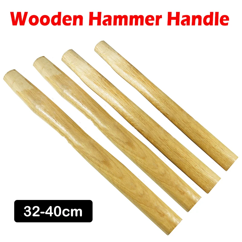 Hammer Replacement Handles Wooden Hammer Handle Hand Tools Anti-slip Wood Hammer Handle Solid Repair Tool 32 35 37 40cm 1pc