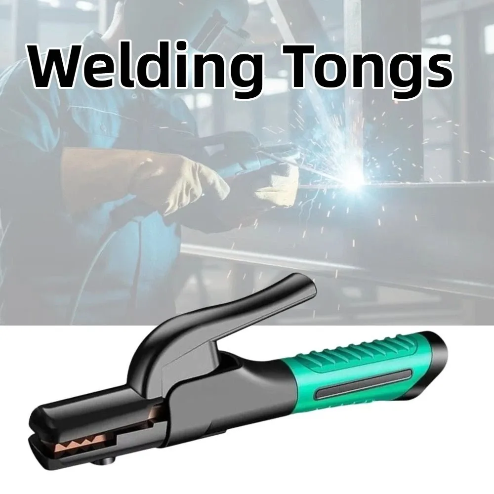 Heat Resistant Welding Tongs Insulated Handle Heavy Duty Welding Electrode Holder Ergonomic Labor-Saving Design