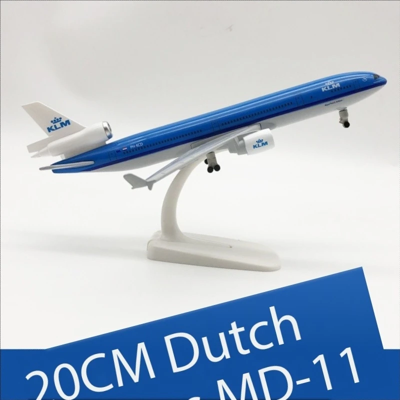 20cm Holland MD-11 Alloy Plane Model MD-11 Airlines Casting Plane Model Plane Model Plane Wheel Landing Gear Toy